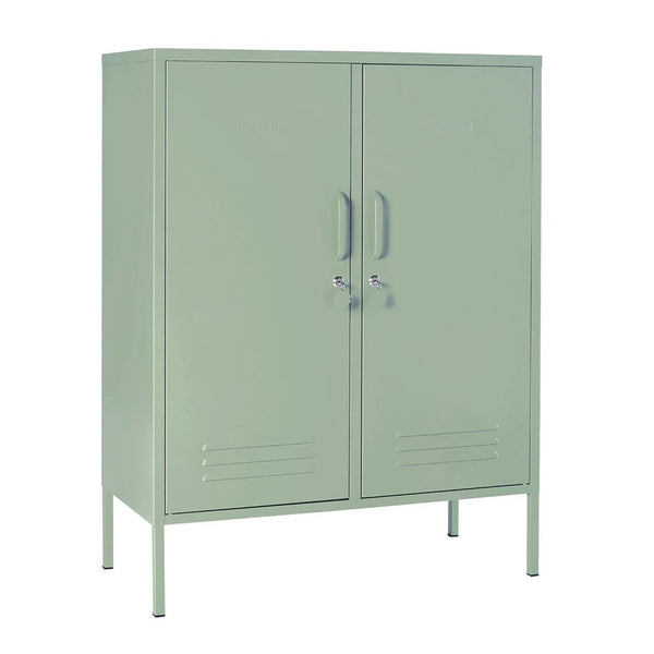 The Midi Double Door Locker Cabinet (Sage)