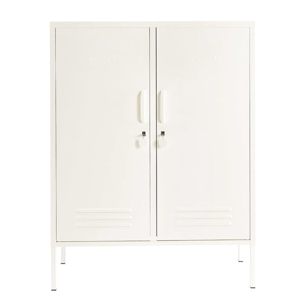 The Midi Double Door Locker Cabinet (Chalk)