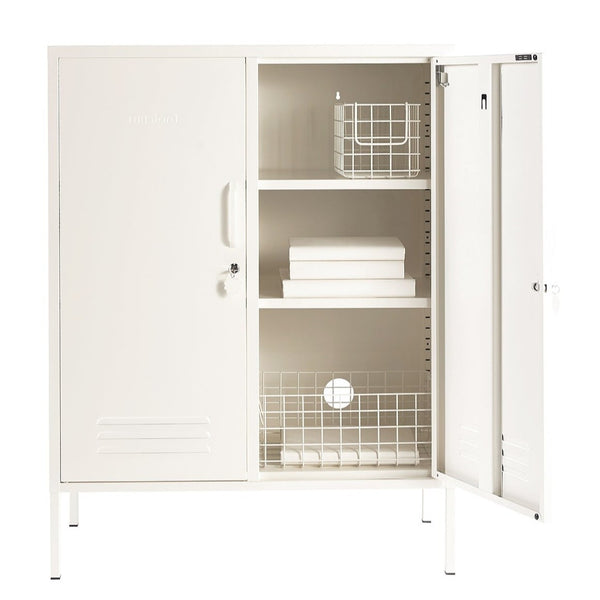 The Midi Double Door Locker Cabinet (Chalk)