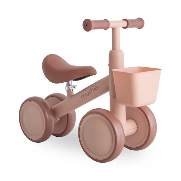 Mushie Mini Toddler Bike with Basket (Blush)-PRE ORDER 3-4 WEEKS