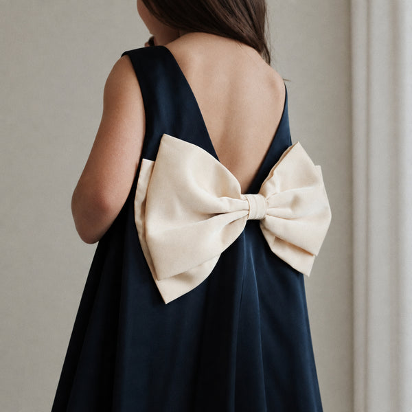 Sheena Dress with Bow (Navy Blazer)