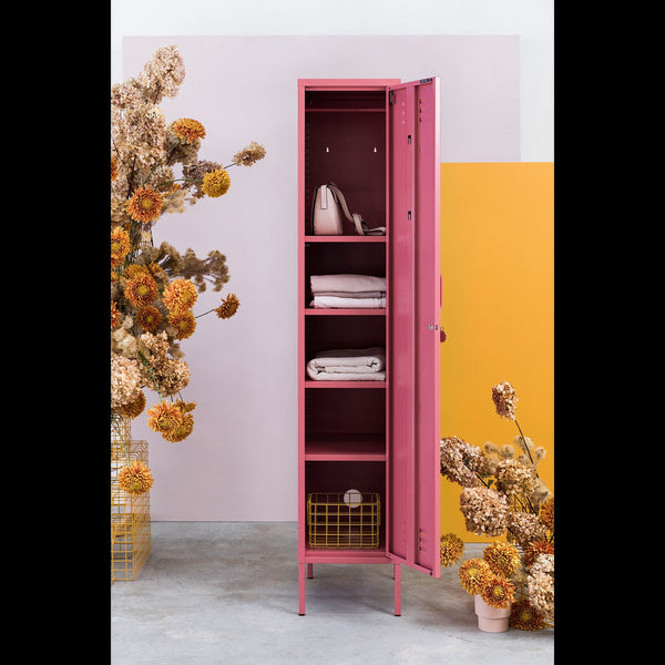 The Skinny Single Door Locker Cabinet (Berry)