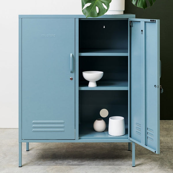 The Midi Double Door Locker Cabinet (Ocean)