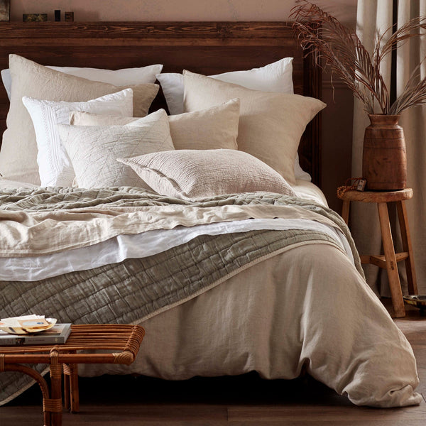 Natural Pure Linen Fitted Bed Sheet