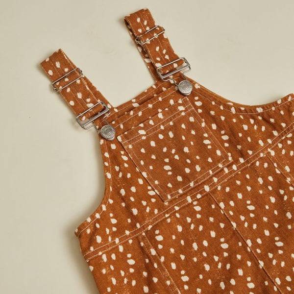 Blythe Fawn Print Cotton Dungarees