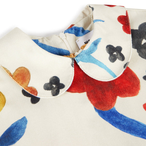 Noemia Abstract Floral Print Corduroy Long Sleeve Dress