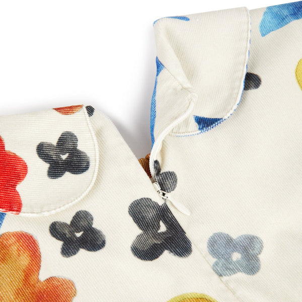 Noemia Abstract Floral Print Corduroy Long Sleeve Dress