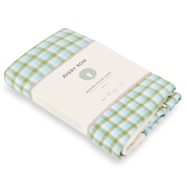 Organic Cotton Nursing Pillow Cover (Greenhouse Gingham)