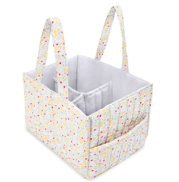 Quilted Nappy Caddy Organiser (Wildflower Garden)
