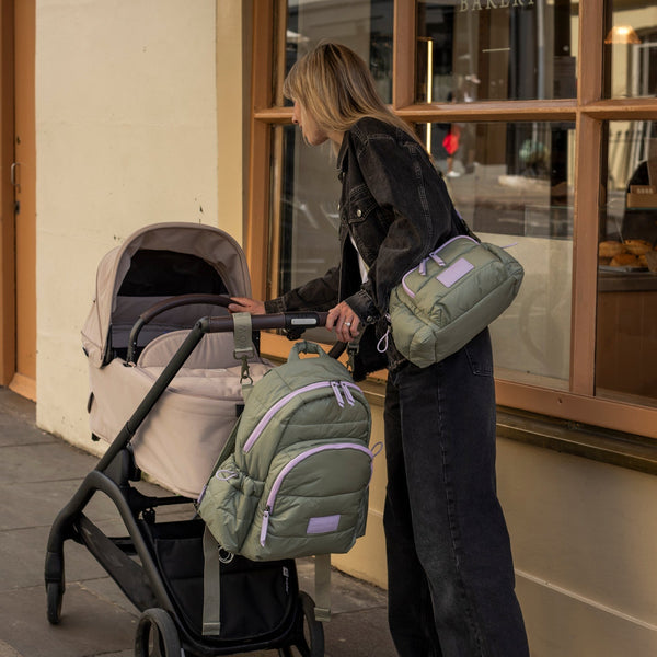 Pram Organiser Cross-Body Bag (Olive)