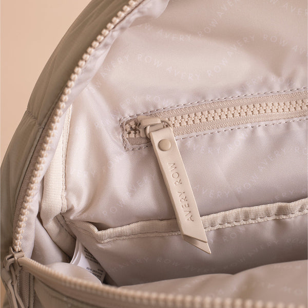 Baby Changing Backpack with Stroller Clips, Mat + Pouch (Oyster)
