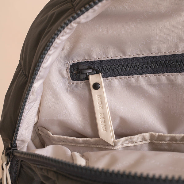 Baby Changing Backpack with Stroller Clips, Mat + Pouch (Soft Black)