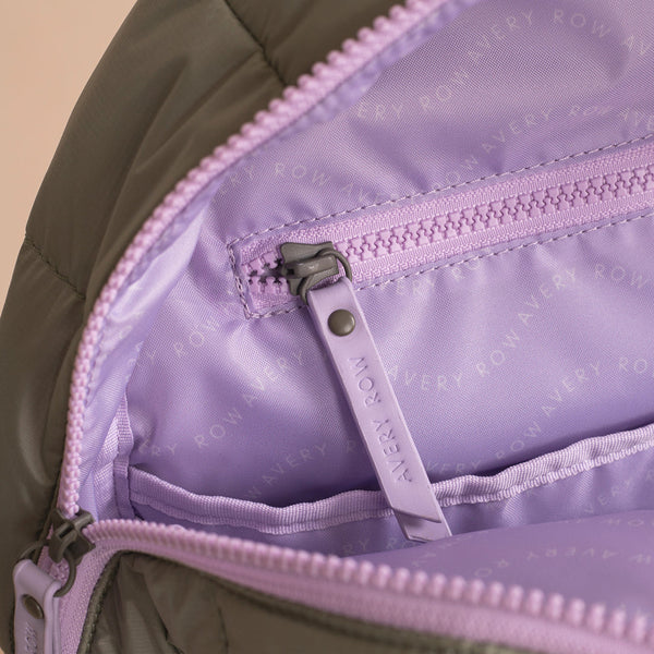 Baby Changing Backpack with Stroller Clips, Mat + Pouch (Olive)