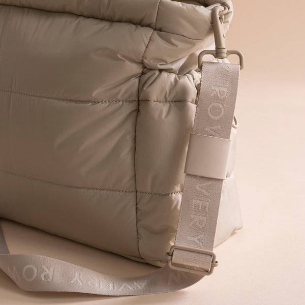 Baby Changing Tote Bag with Stroller Clips, Mat + Pouch (Oyster)