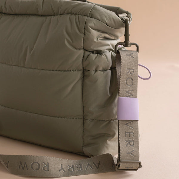 Baby Changing Tote Bag with Stroller Clips, Mat + Pouch (Olive)