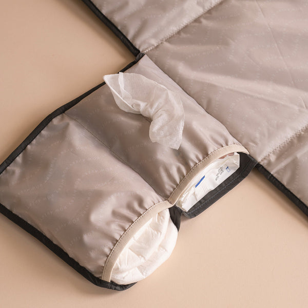 Recycled Travel Baby Changing Mat (Soft Black)