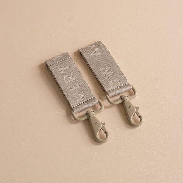 Pram Stroller Clips for Changing Bags (Oyster)