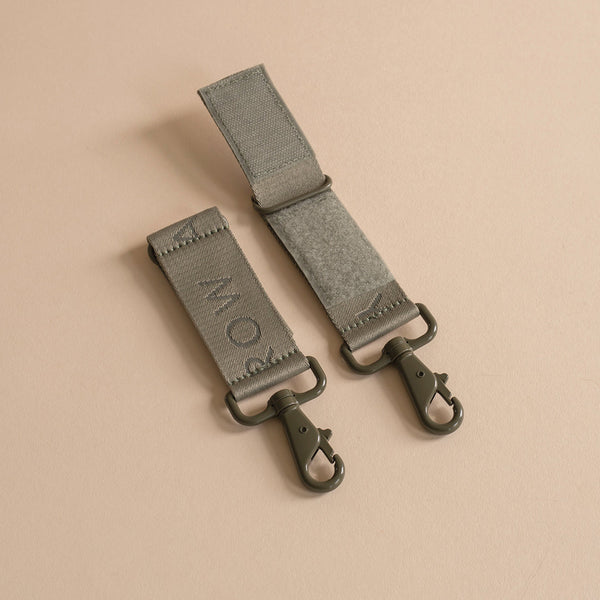 Pram Stroller Clips for Changing Bags (Olive)