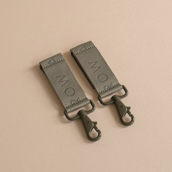 Pram Stroller Clips for Changing Bags (Olive)