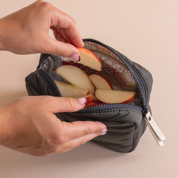 Baby Changing Backpack with Stroller Clips, Mat + Pouch (Soft Black)