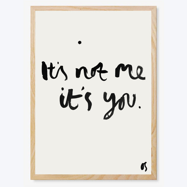 It's Not Me Art Print