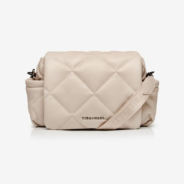 Nova Cross-Body Quilted Changing Bag (Oyster)