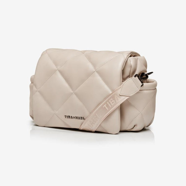 Nova Cross-Body Quilted Changing Bag (Oyster)