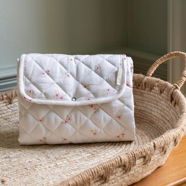 Cotton Travel Baby Changing Mat (Anemone)