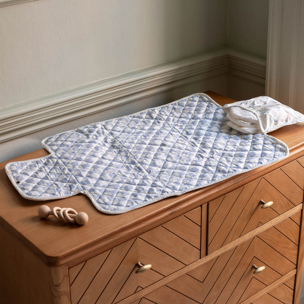 Cotton Travel Baby Changing Mat (Coastline)