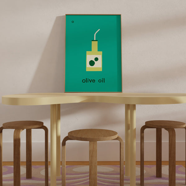 O for Olive Oil- Alphabet Art Print