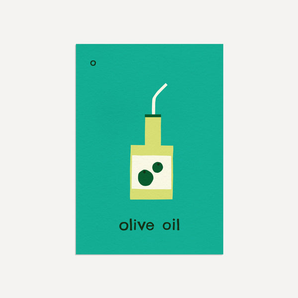 O for Olive Oil- Alphabet Art Print