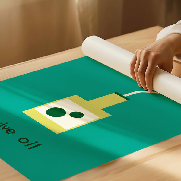 O for Olive Oil- Alphabet Art Print