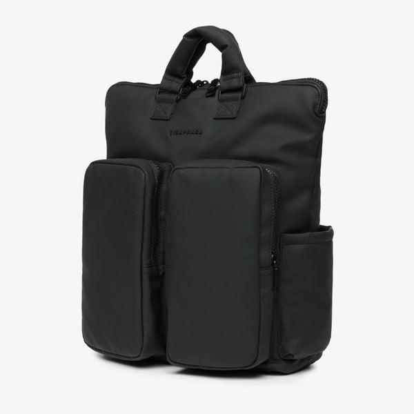 Ozzy Baby Change Tote and 2.0 Backpack (Matte Black)