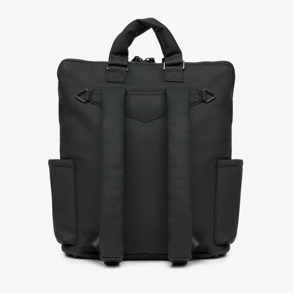 Ozzy Baby Change Tote and 2.0 Backpack (Matte Black)