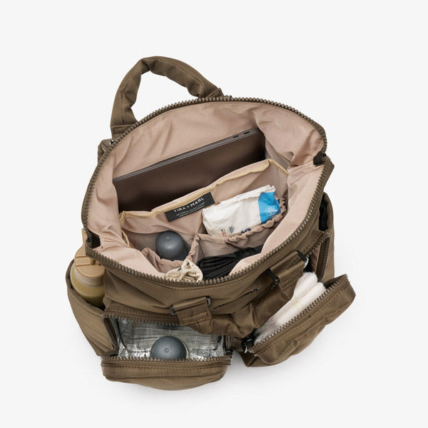 Ozzy Baby Change Tote and 2.0 Backpack (Chocolate)