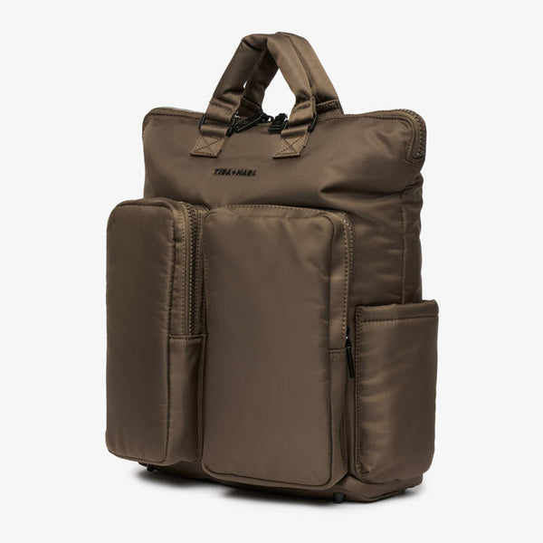 Ozzy Baby Change Tote and 2.0 Backpack (Chocolate)
