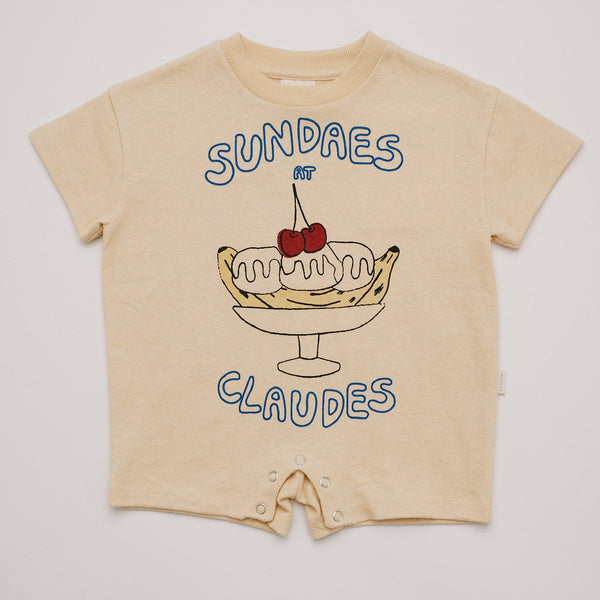 Opal Sundaes at Claude Ice Cream Print Cotton Playsuit Romper