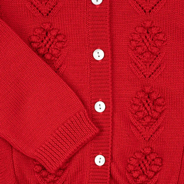 Fiol Frill Cardigan (Barbados Cherry)