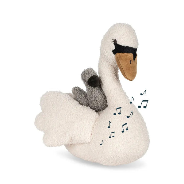 Musical Soft Lambs Wool Teddy Swan