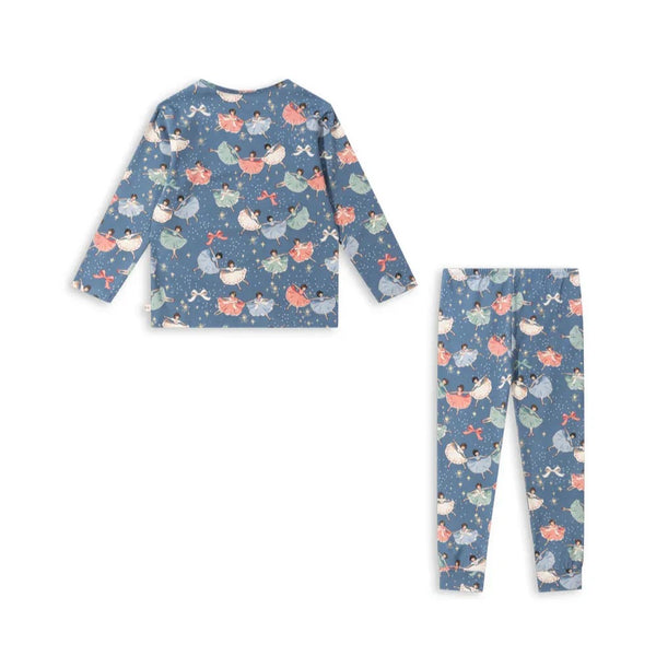 Bow Ballerina Cotton Top and Leggings Pyjama Set