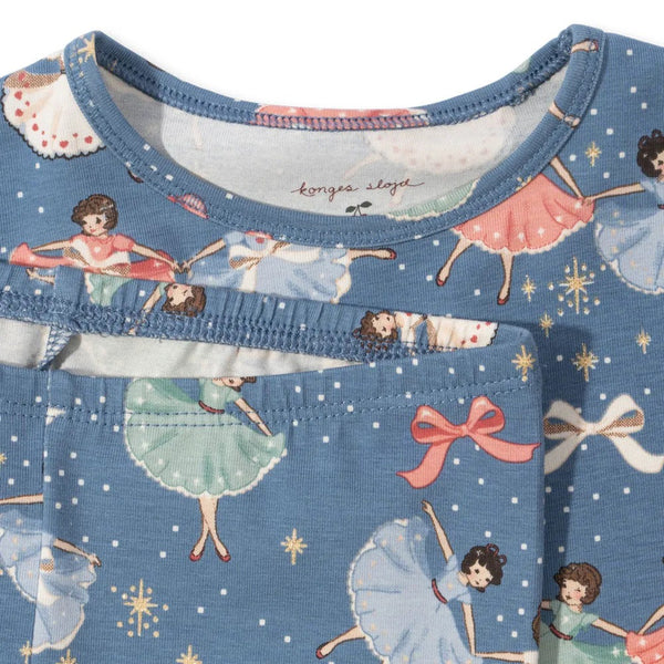 Bow Ballerina Cotton Top and Leggings Pyjama Set