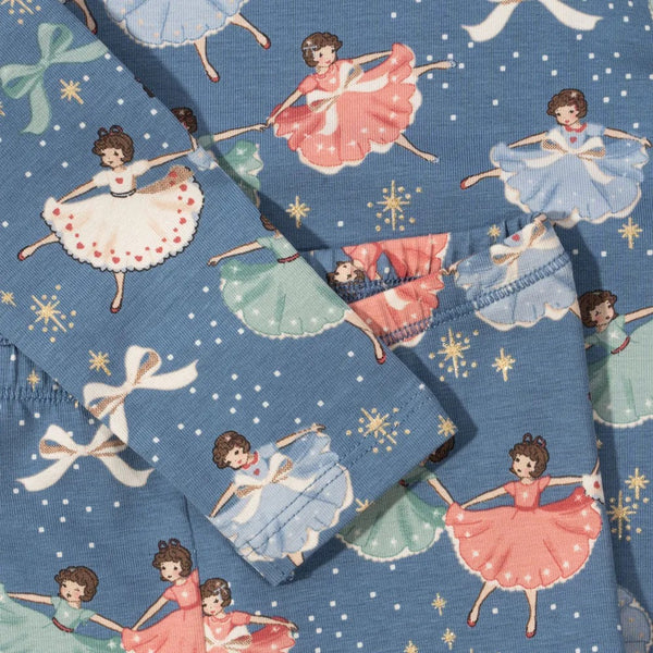 Baby Bow Ballerina Cotton Body and Leggings Pyjama Set