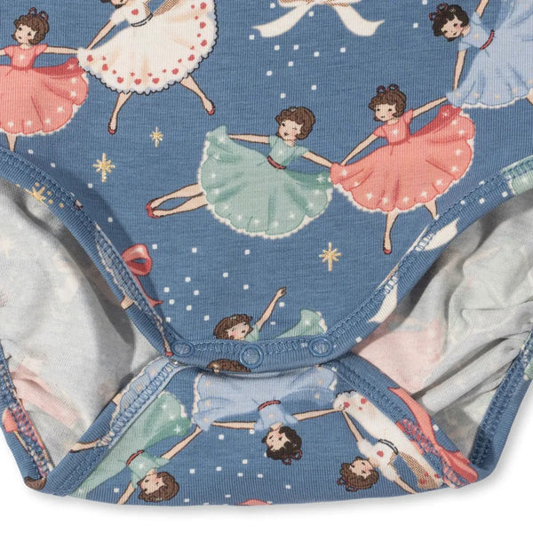 Baby Bow Ballerina Cotton Body and Leggings Pyjama Set