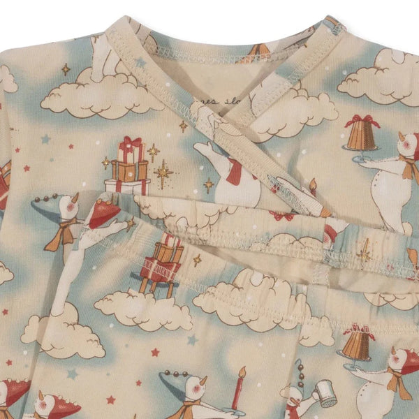 Snow Baby Wrap Romper and Leggings Set