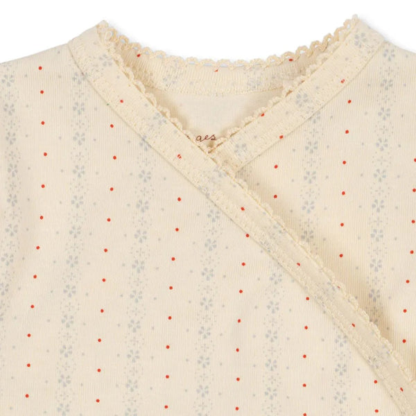 Floral Dot Wrapover Bodysuit (Fete De Fleur)