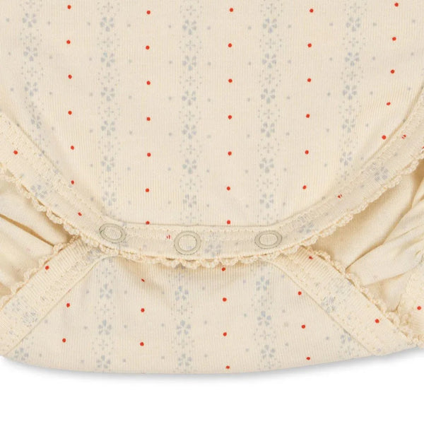 Floral Dot Wrapover Bodysuit (Fete De Fleur)