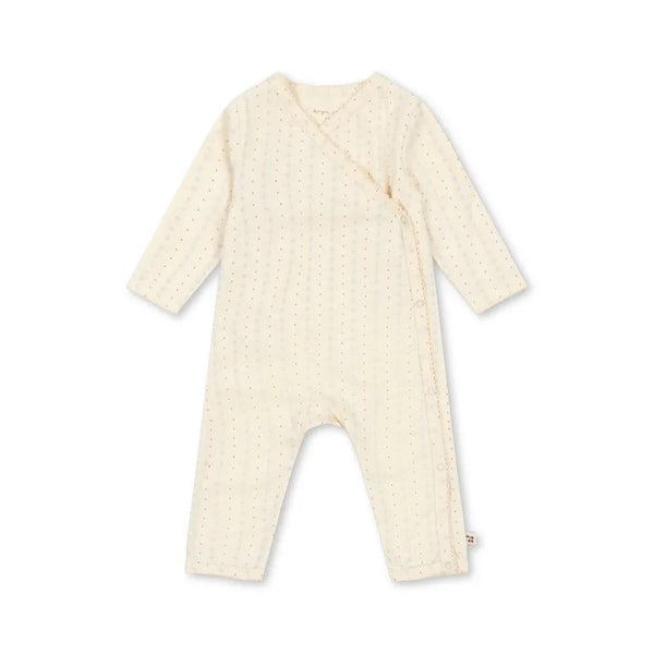 Floral Dot Wrapover Onesie Baby Romper (Fete De Fleur)