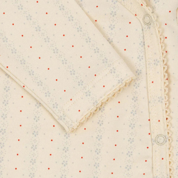 Floral Dot Wrapover Onesie Baby Romper (Fete De Fleur)