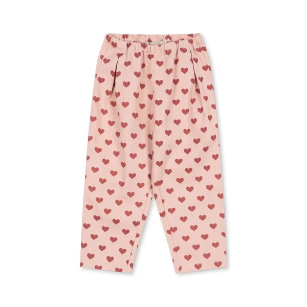 Fen Heart Print Trousers (Amour Rouge)