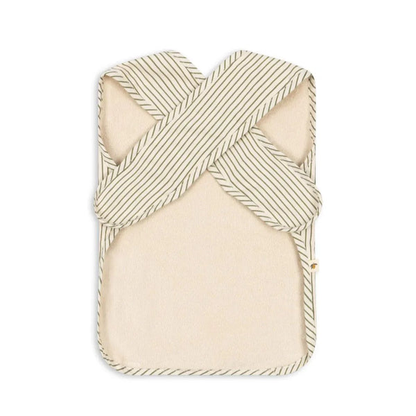 Comea Cross-Back Baby Bib (Tea Stripe)